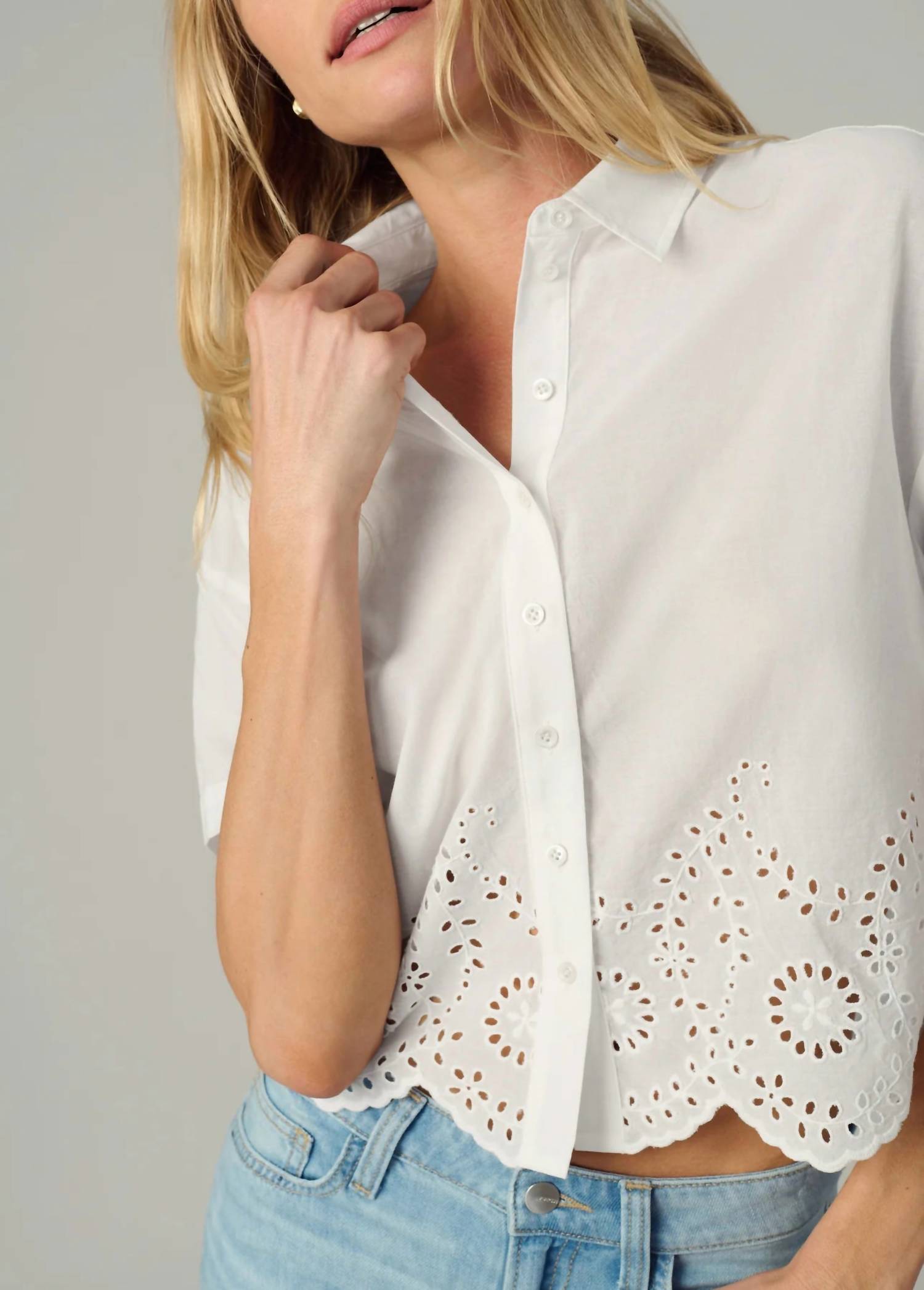 Joe'S Jeans - Women's The Eyelet Short Sleeve Shirt