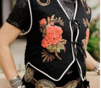 Rodeo Quincy - Wild Rose Tie Front Vest