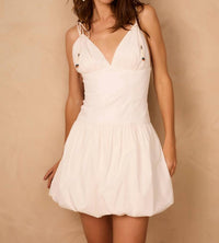 dress to Cotton Balloon Dress in off white - women's dress
