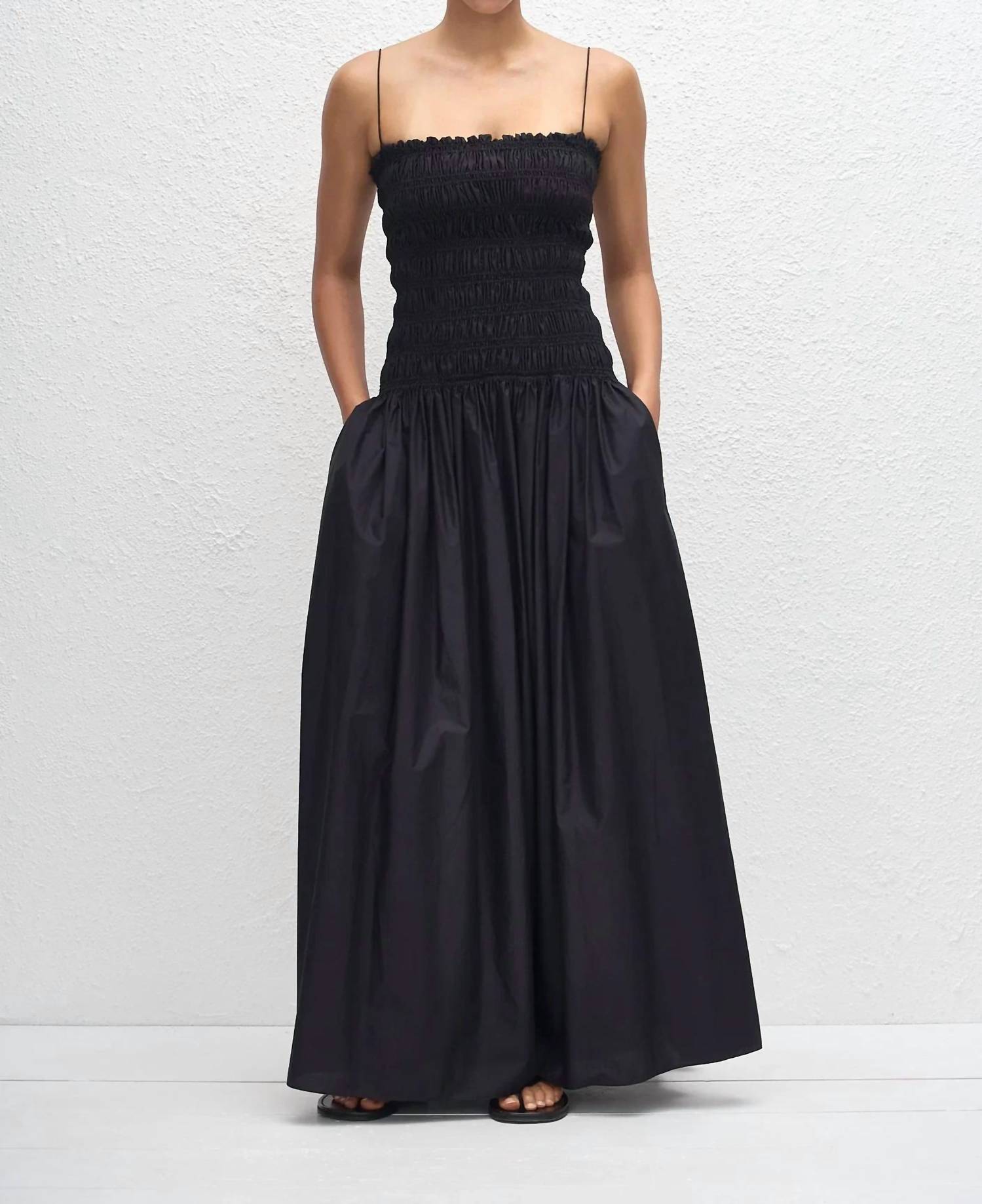 Matteau - Shirred Drop Waist Dress