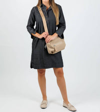 Hinson Wu - Women's Aileen Three Quarter Sleeve Denim Dress