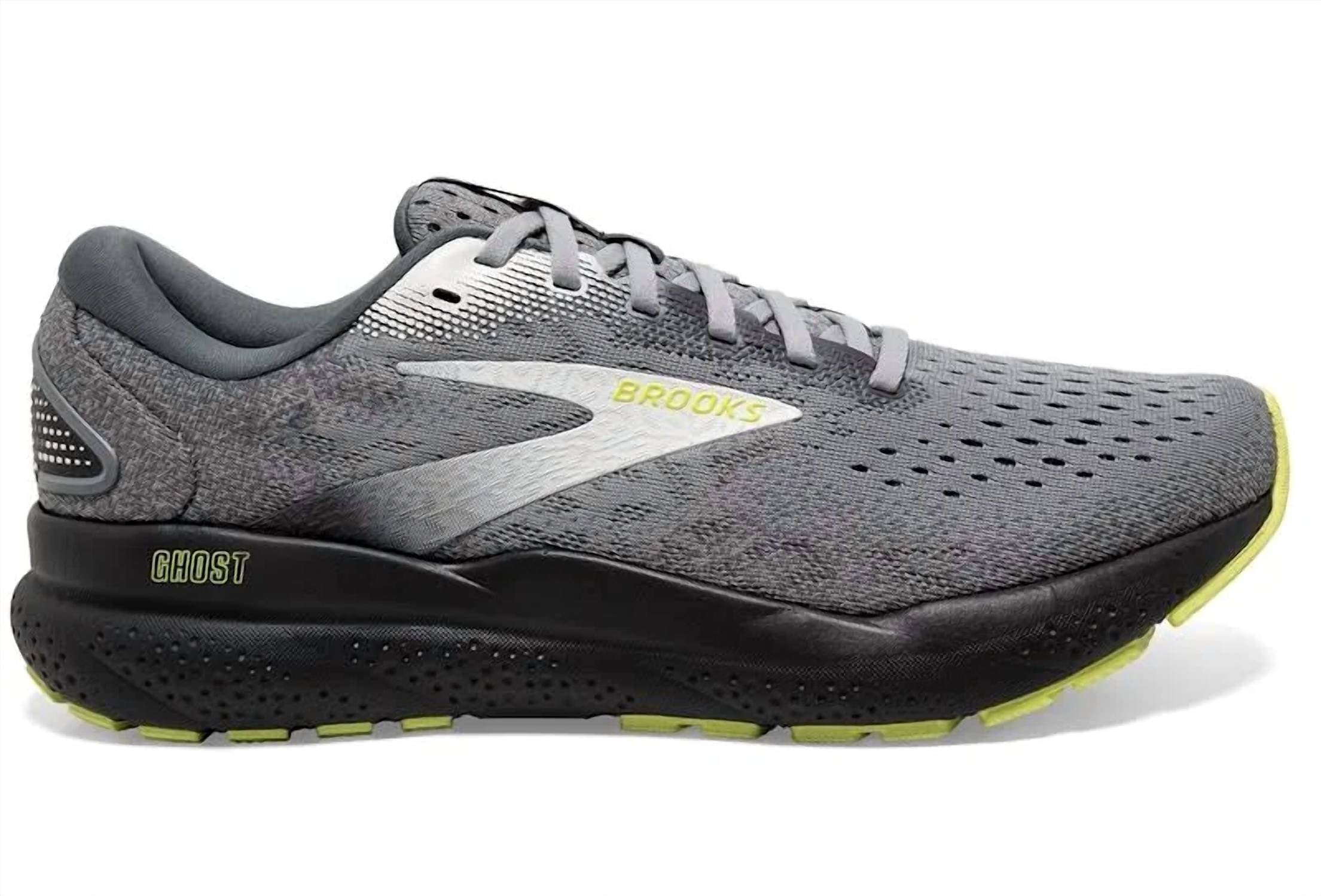 BROOKS Men's Ghost 16 Shoe in primer grey lime - men's sneaker