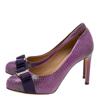 Salvatore Ferragamo - Women's Water Snake Pimpa Vara Bow Pumps