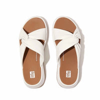 Fitflop - Women's Leather-twist Flatform Slide Sandal