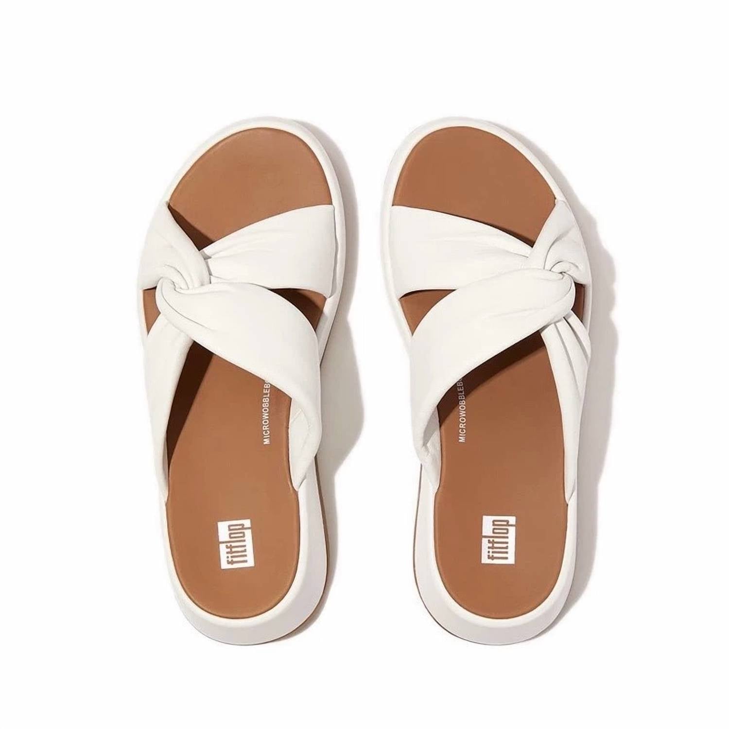 Fitflop - Women's Leather-twist Flatform Slide Sandal