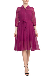 Nanette Lepore - Collared Button Down Chiffon Dress