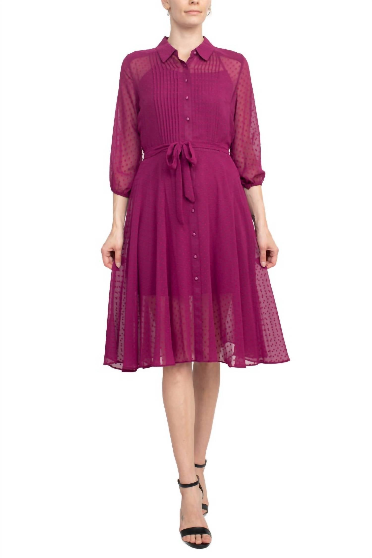 Nanette Lepore - Collared Button Down Chiffon Dress