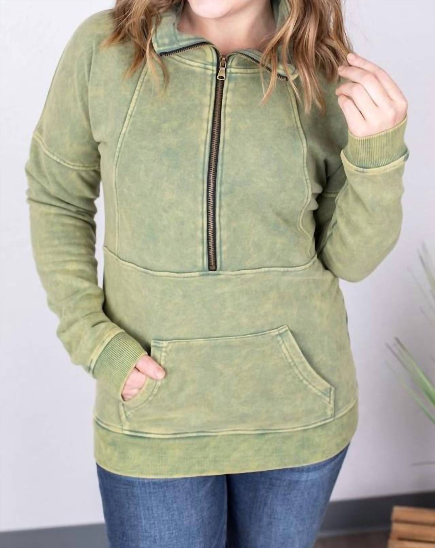 Michelle Mae - Vintage Wash Half-Zips