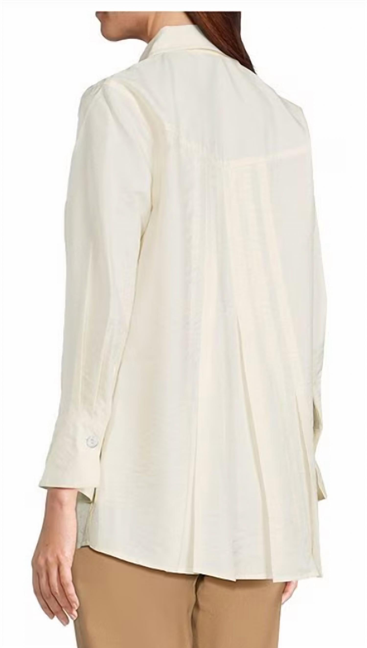 Multiples - Cuffed 3/4 Sleeve Button Front Tucked Shirt
