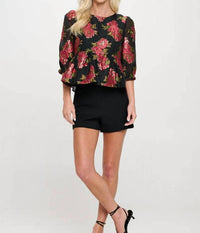Meet Me In Santorini - Scarlet Blossom Blouse