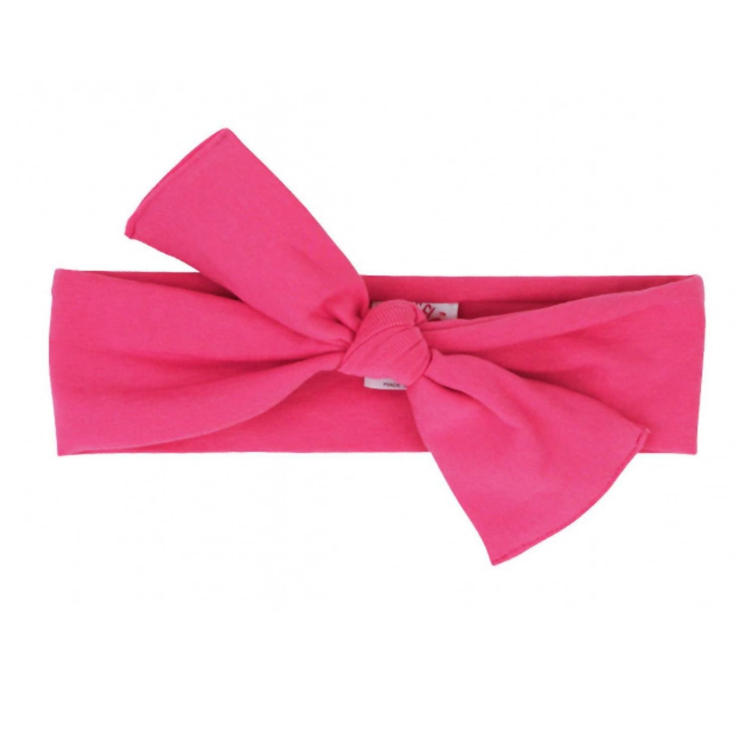 RuffleButts BABY GIRLS BOW HEADBAND in candy pink - kids' accessory
