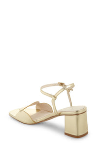 Koko + Palenki - Women's Metallic Leather Sphere Heels