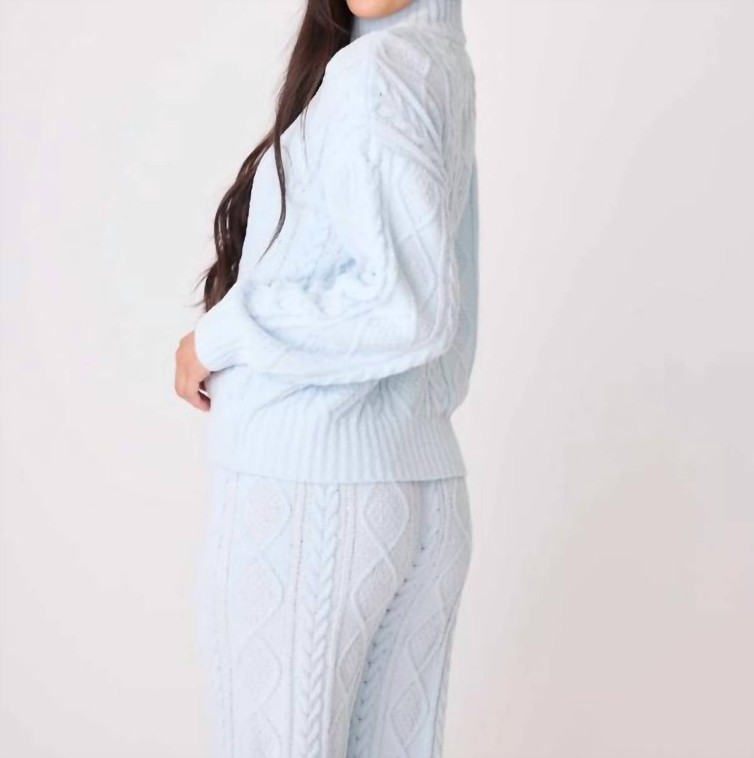 Pj Salvage - Chenille Cozy Cable Crew Zip Sweater