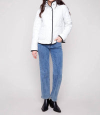 Charlie B - Quilted Puffer Jacket With Removable Hood
