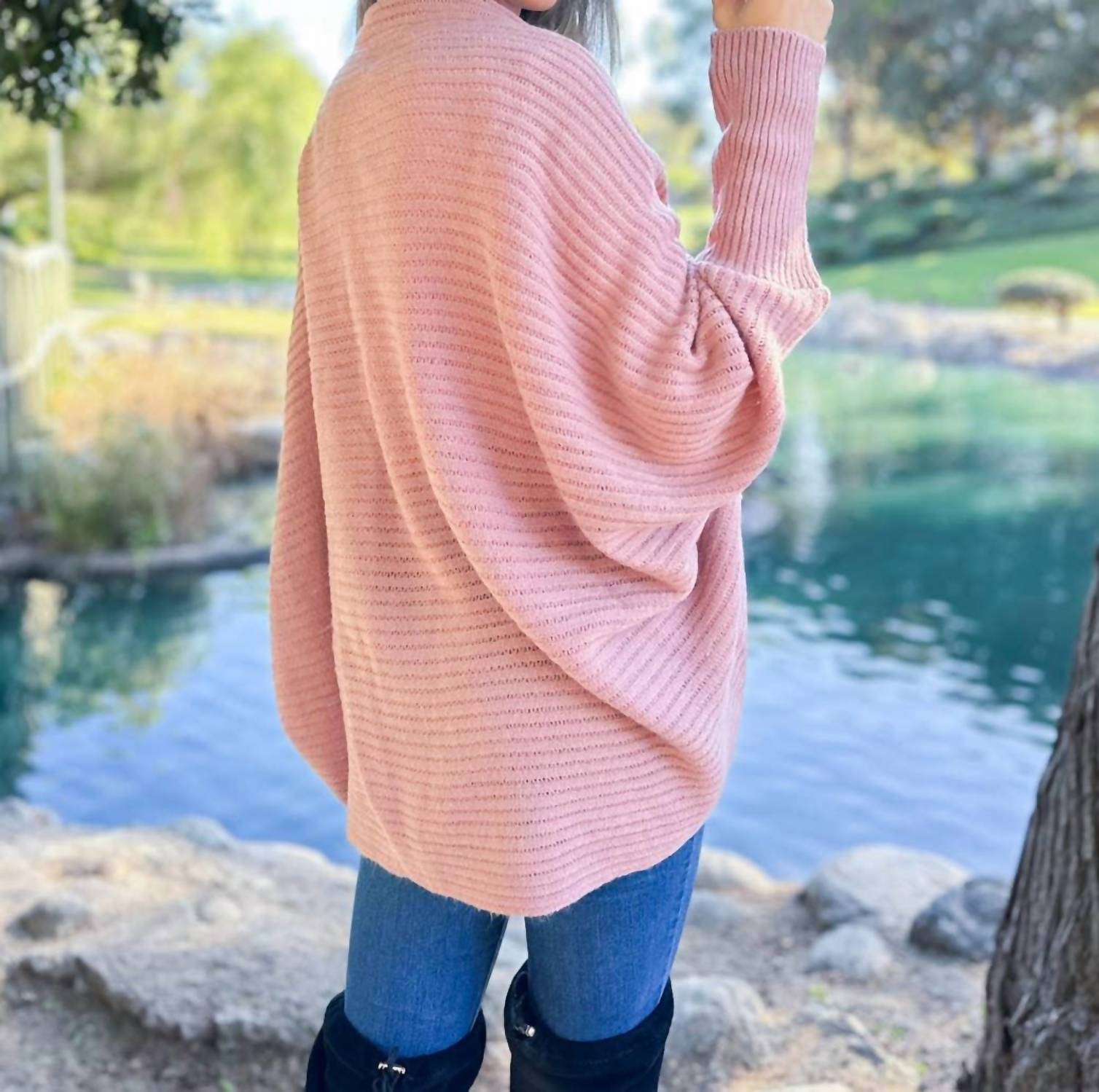 Amoli - Shrug Ribbed Knit Cardigan