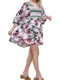 Umgee - Women's Floral Peasant Dress