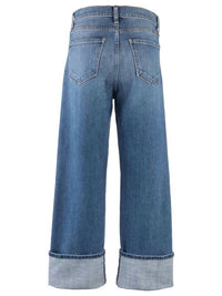 Kut From The Kloth - Women's Sienna High Rise Wide Leg Roll Up Jeans
