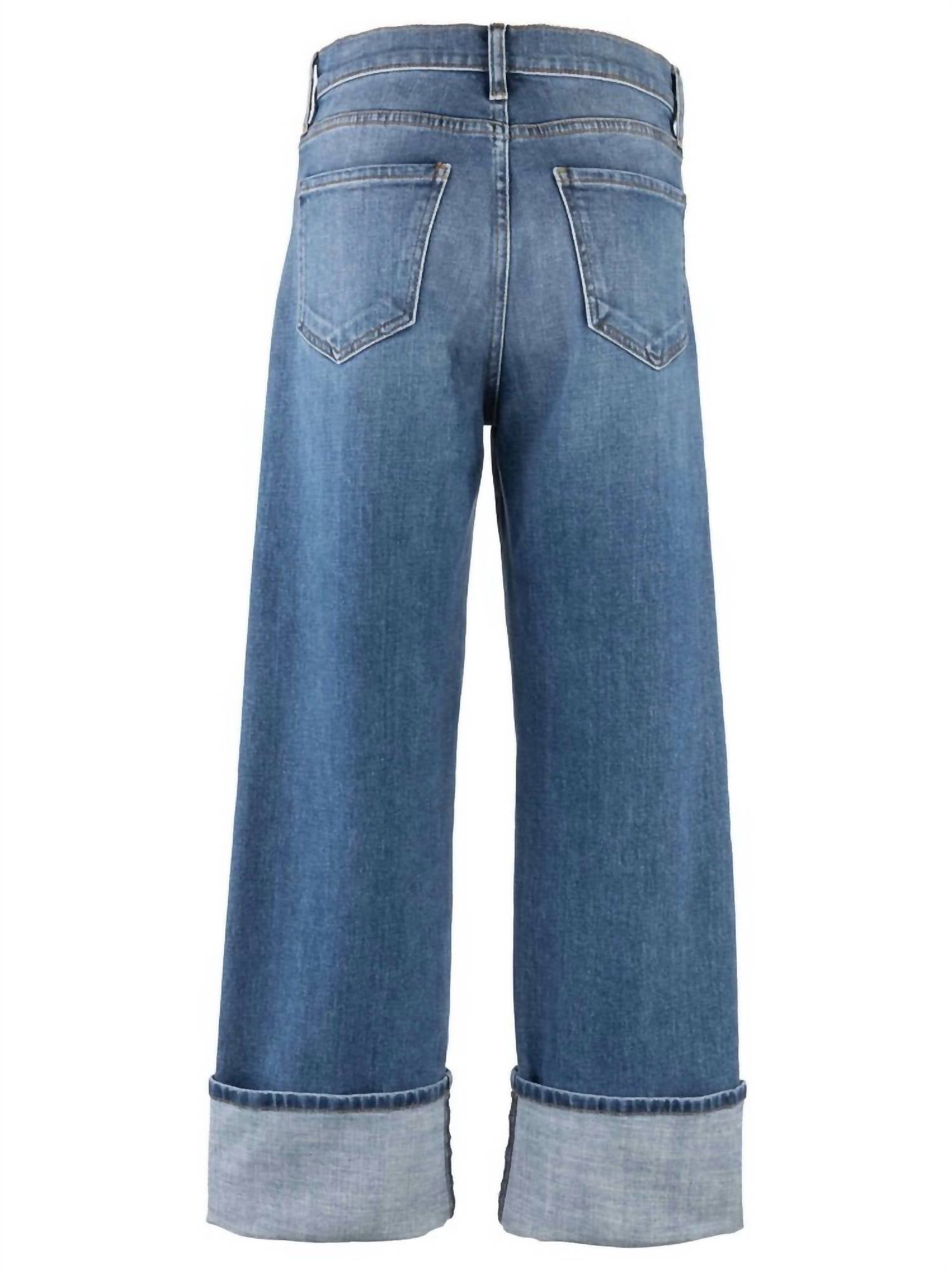 Kut From The Kloth - Women's Sienna High Rise Wide Leg Roll Up Jeans