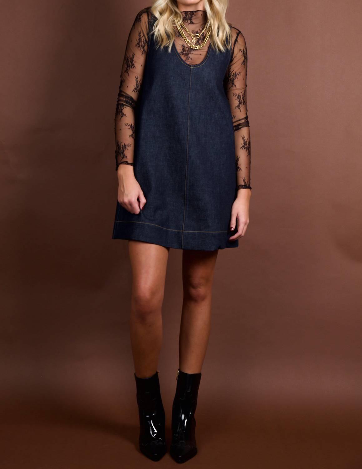 Frame - Form Denim Mini Dress