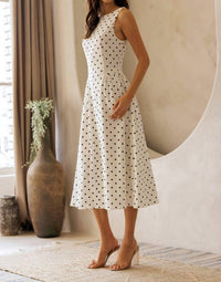 Storia - Polka Dot Fit & flare Midi Dress