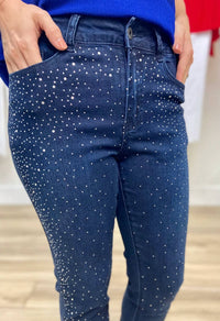Pastel Jeans - Embellished Front Denim Jeans