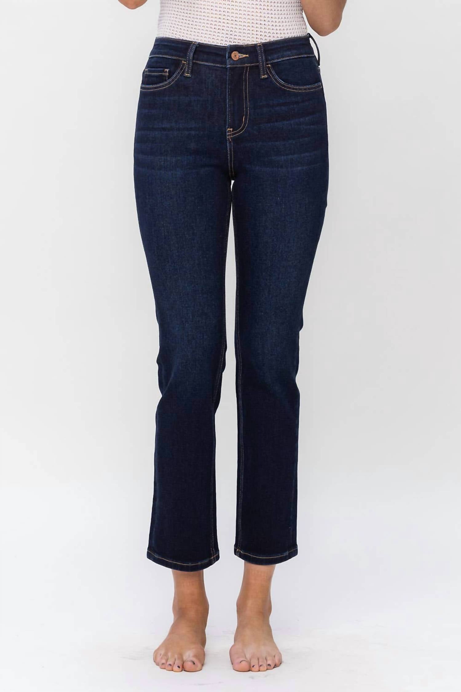 Vervet By Flying Monkey - High Rise Ankle Slim Straight Jeans