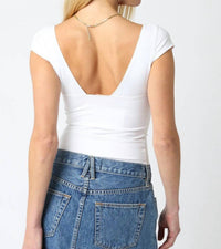 Olivaceous - Mollie Y2k Slim Fit Stretch Cotton Top