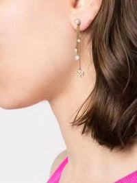 Tory Burch - Kira Logo & Imitation Pearl Earrings