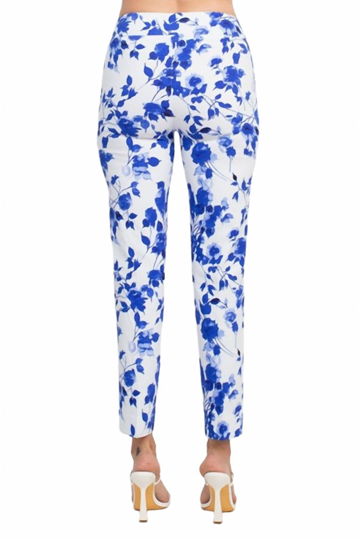 Counterparts - Women's Mid Banded Waist Multi Print Stretch Rayon Pants