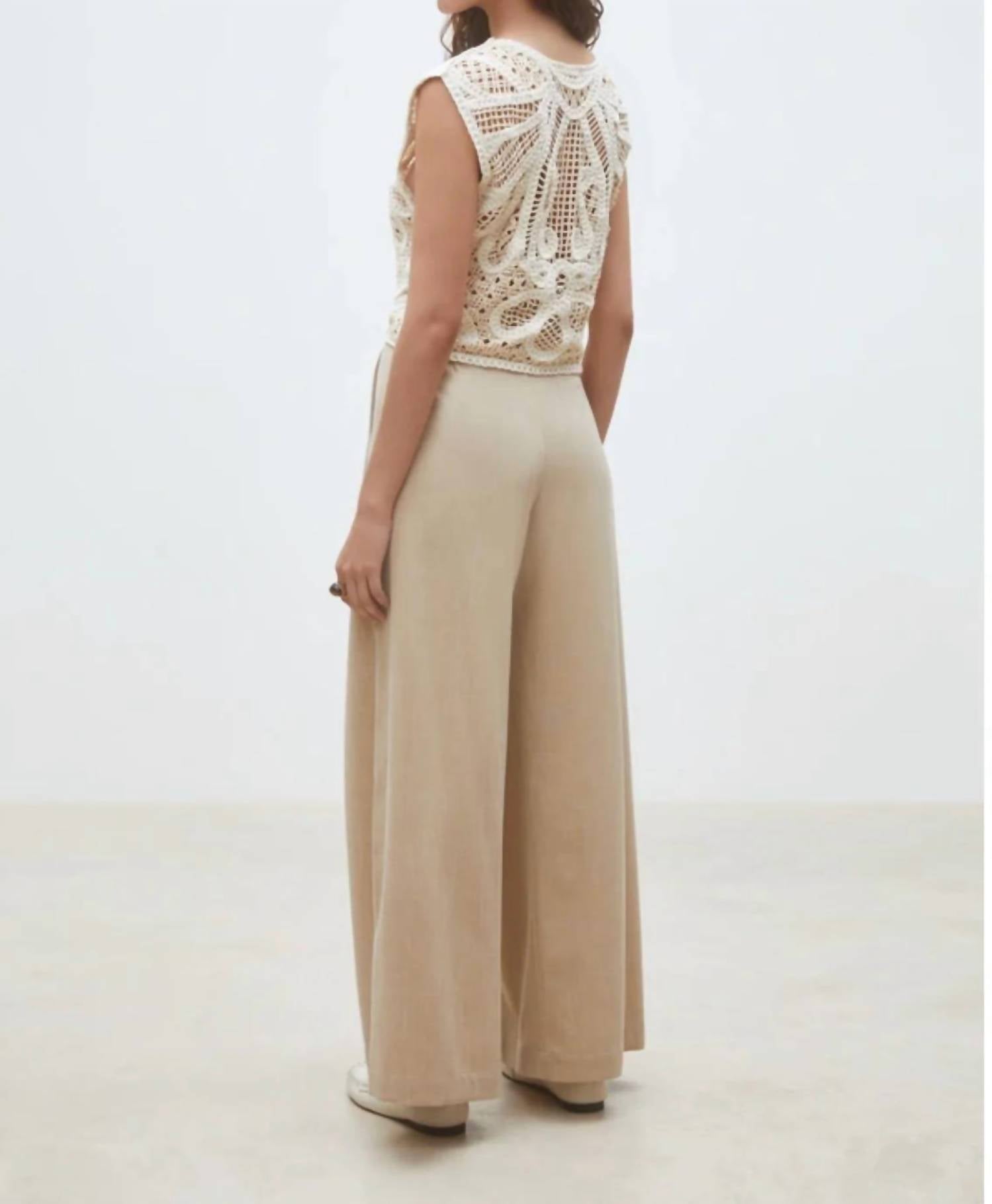 Suncoo - Jeff Wide-leg Darted Pants