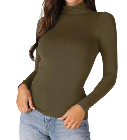 Nikibiki - Long Sleeve Mock Neck Top