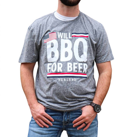 Burlebo - "Will BBQ For Beer" Short Sleeve Tee