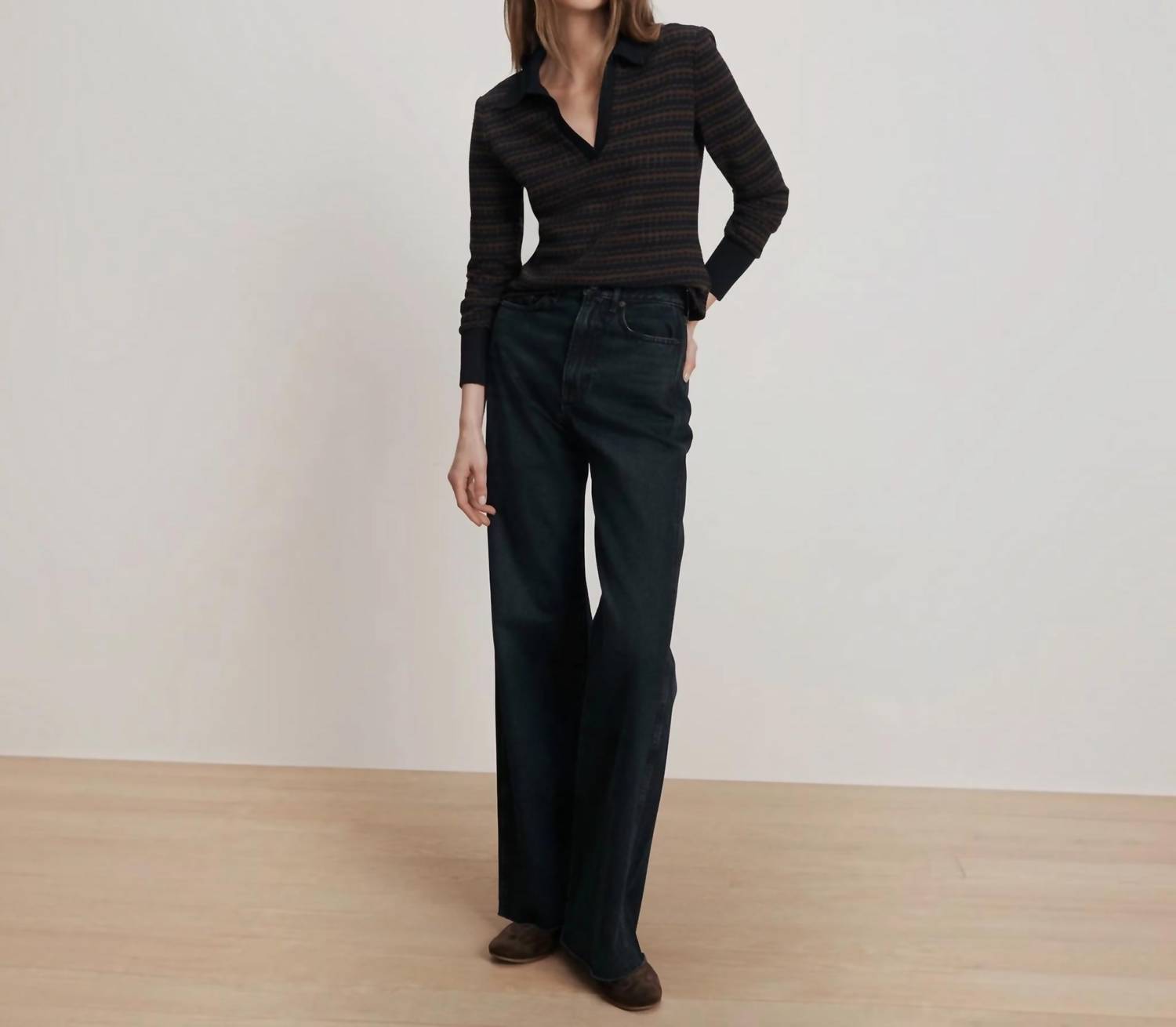 Veronica Beard - Kamal Stripe Polo Sweater