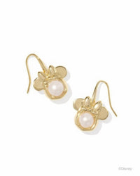 Kendra Scott Women's Minnie Mouse Drop Earrings in gold white pearl - women's jewelry