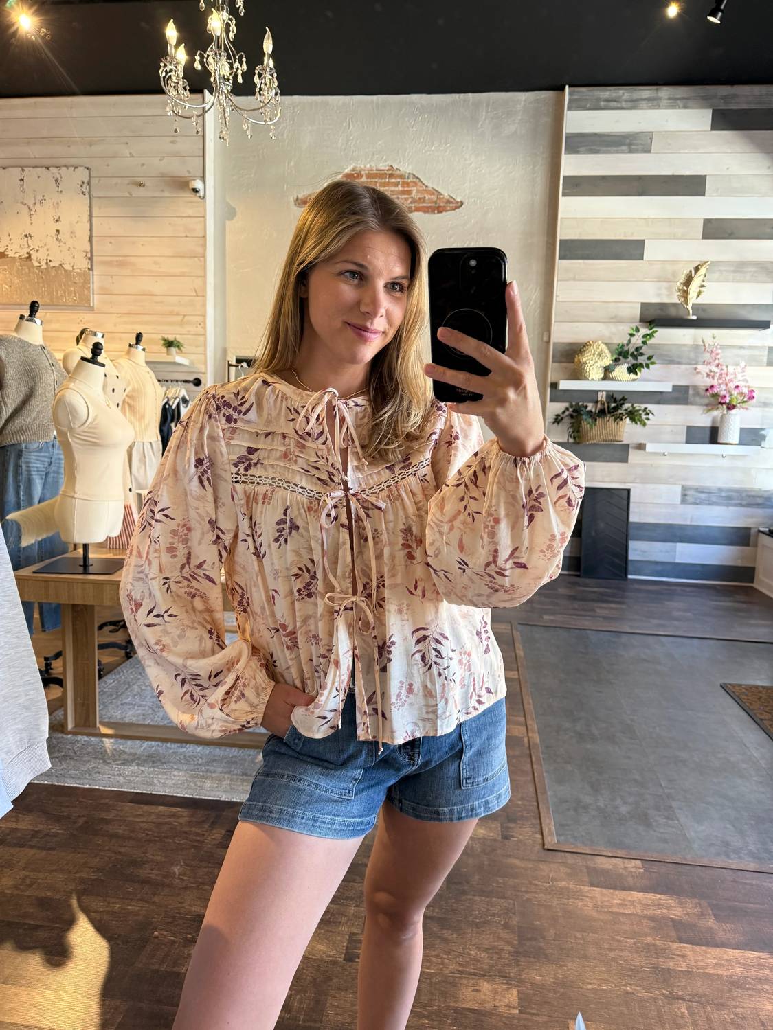 By Together - Arden Floral Tie Top