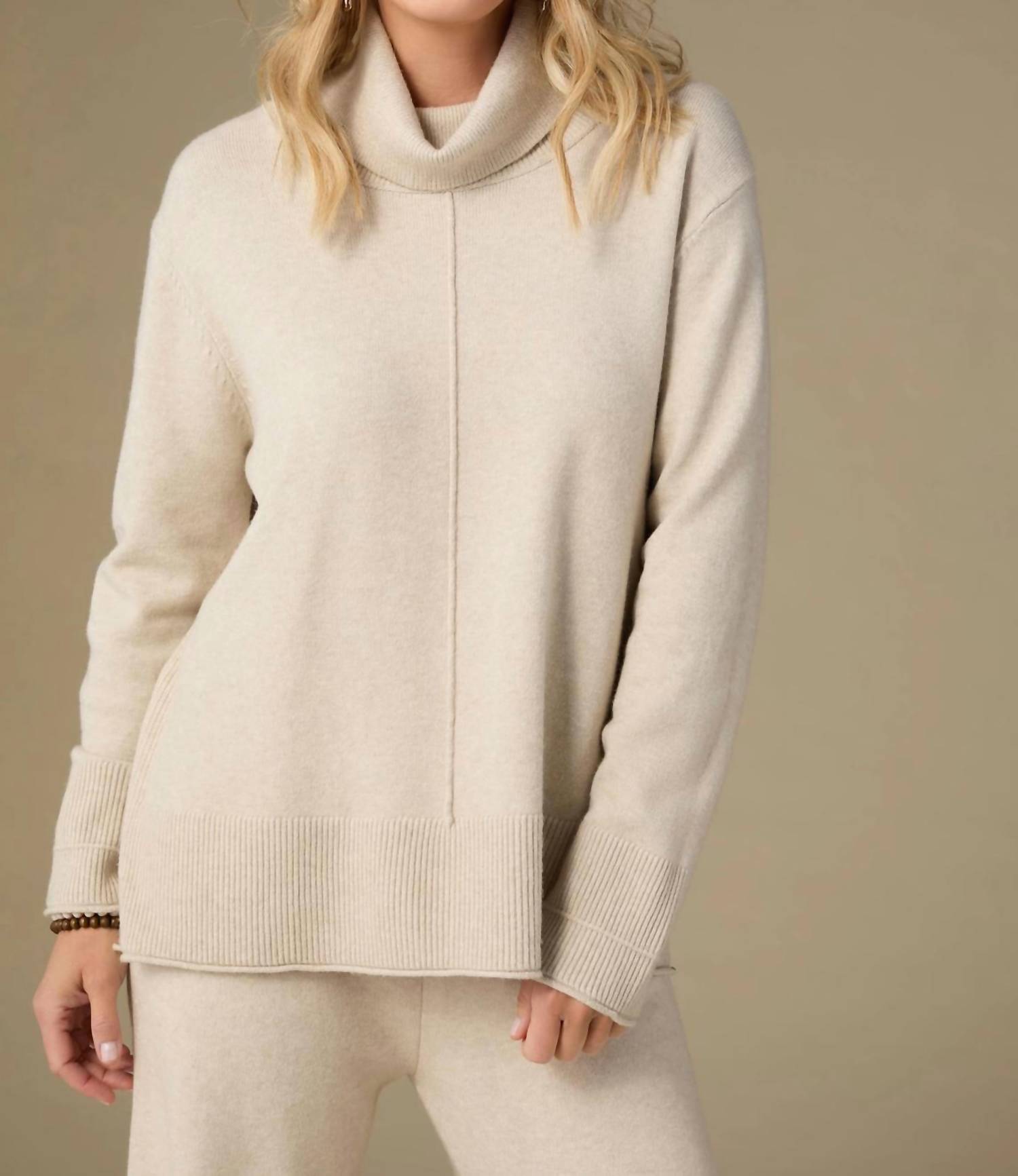 Coco + Carmen - Heavenly-luxe Cowl Neck With Rib Trim Sweater