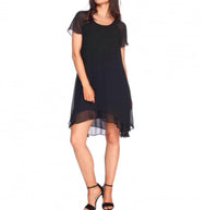Last Tango - Chiffon Ruffle Bottom Dress