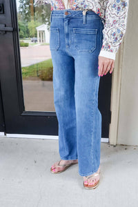 Letter To Juliet - Sailor High Rise Patch Pocket Jeans