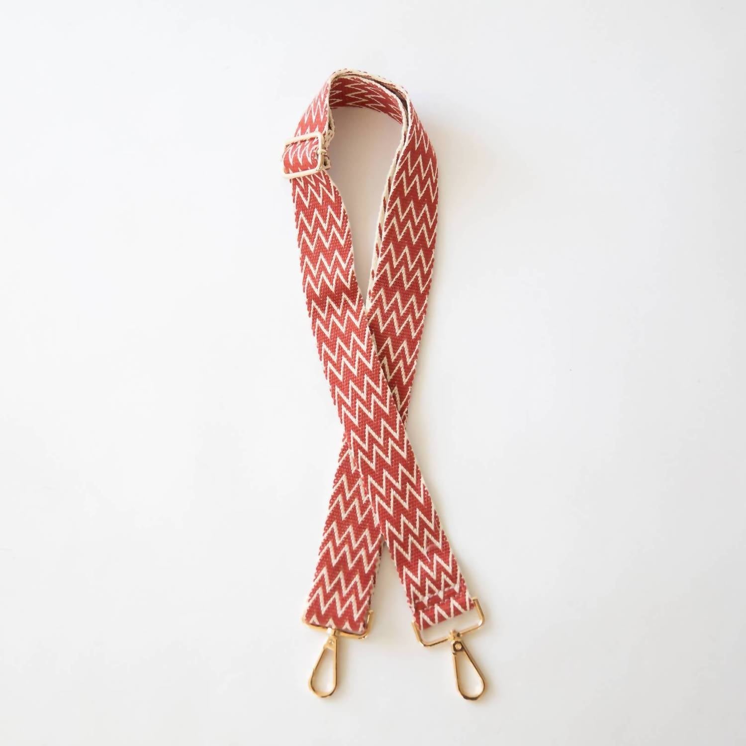 Funky Monkey - Women's Chevron Pattern Canvas Purse Strap