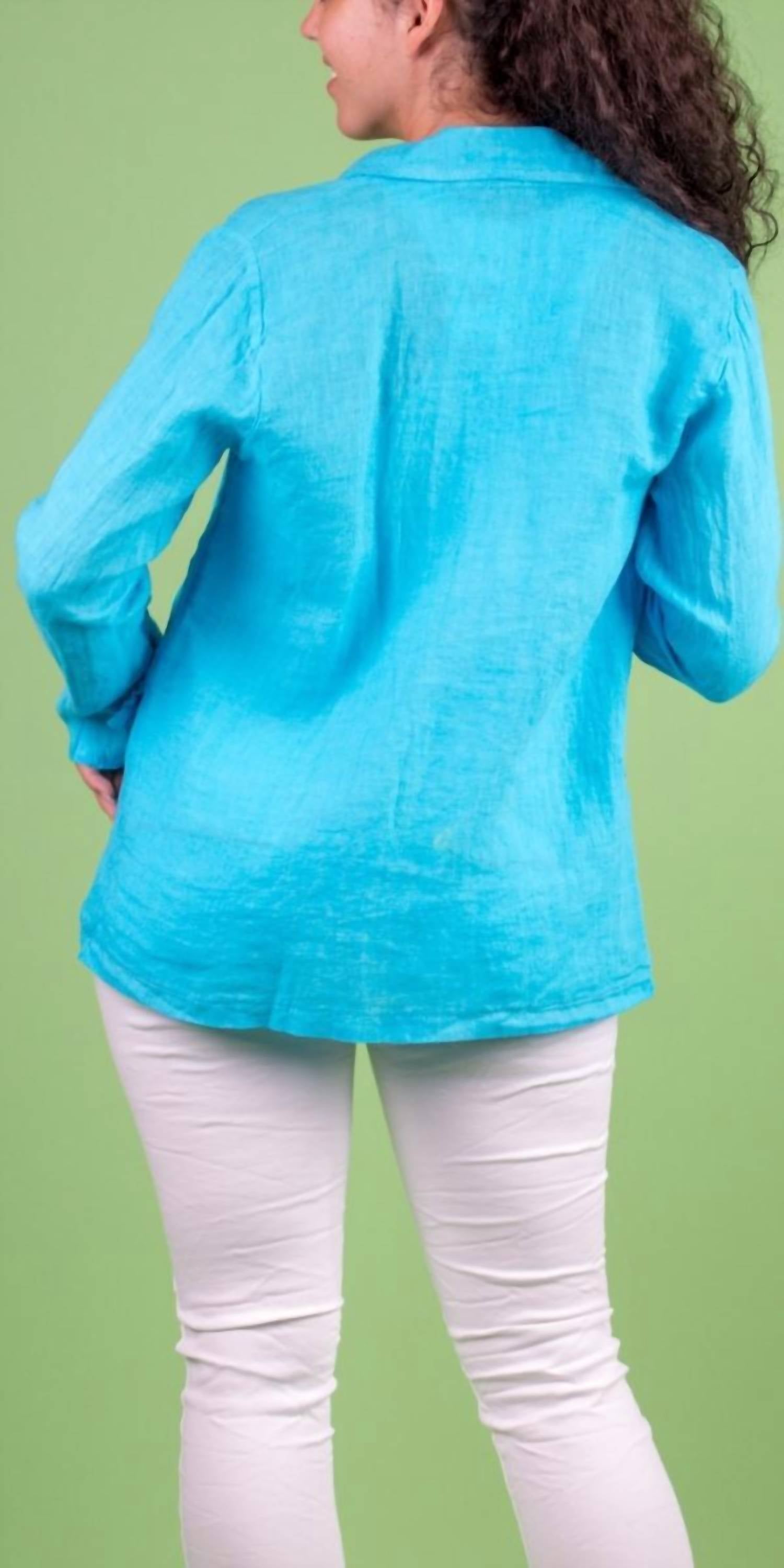 Gigi Moda - Sabrina Linen Long Sleeve Blazer
