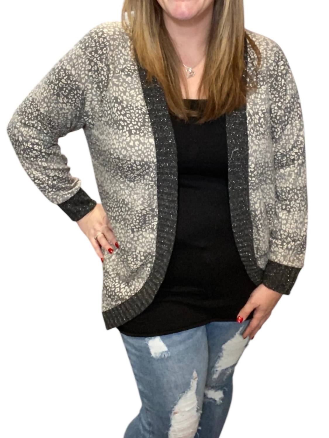 Honeyme - Leopard Fleck Cardigan