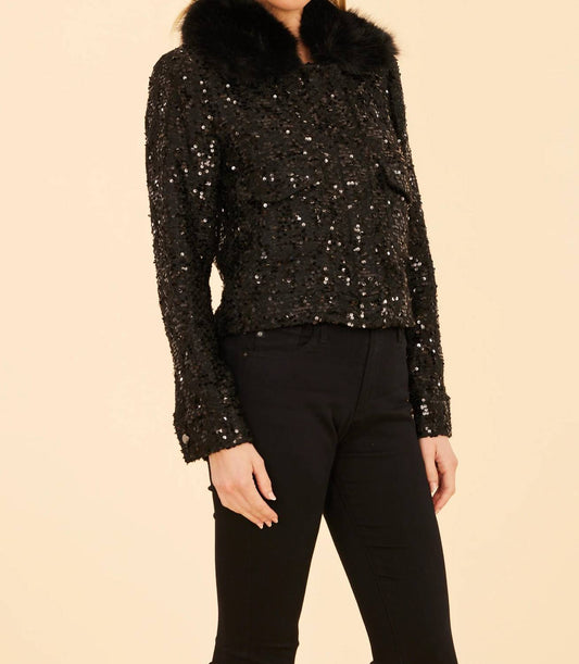 Dolce Cabo - TRIMMED SEQUIN JACKET