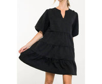 Thml - Puff Sleeve Textured Dress