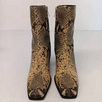 JIMMY CHOO Women's Bryelle 85 Snake Print Leather Ankle Boots in dijon - women's shoe - view 4