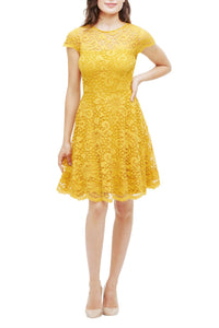 Kensie - Lace Fit And Flare Dress
