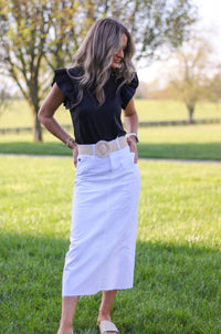 Kancan - Dress The Denim Up Midi Skirt