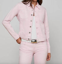 L'Agence Celine Slim Femme Jacket in pink - women's jacket - detail view