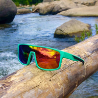 Far Out Sunglasses - Polarized Retros Pink Lens