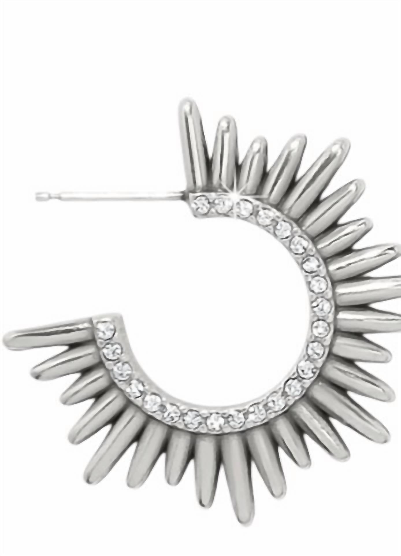 Brighton Women's Solara Hoop Earrings in silver - women's jewelry - detail view