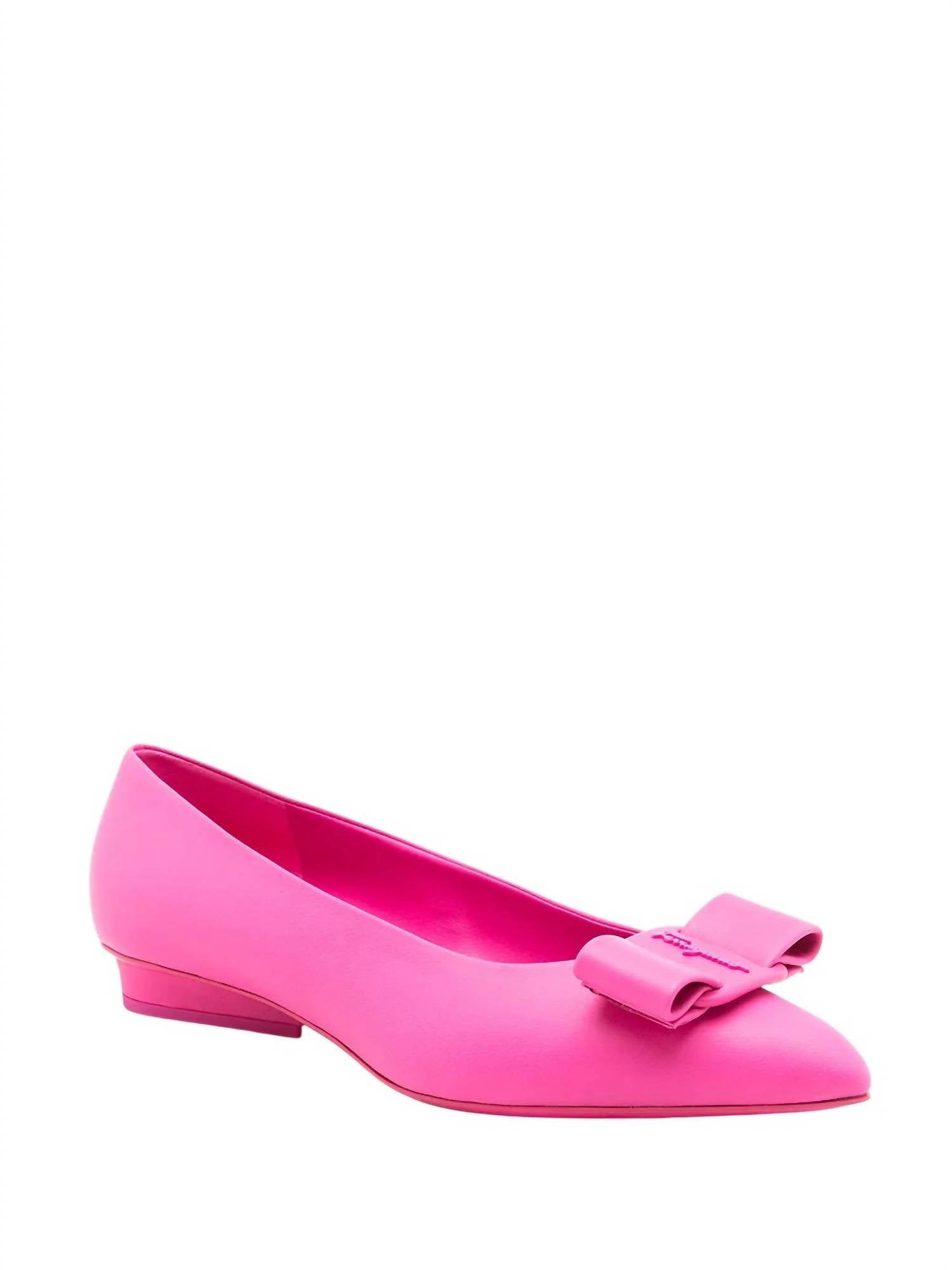 Salvatore Ferragamo - Women's Viva Bow-detail Leather Ballerina Shoes
